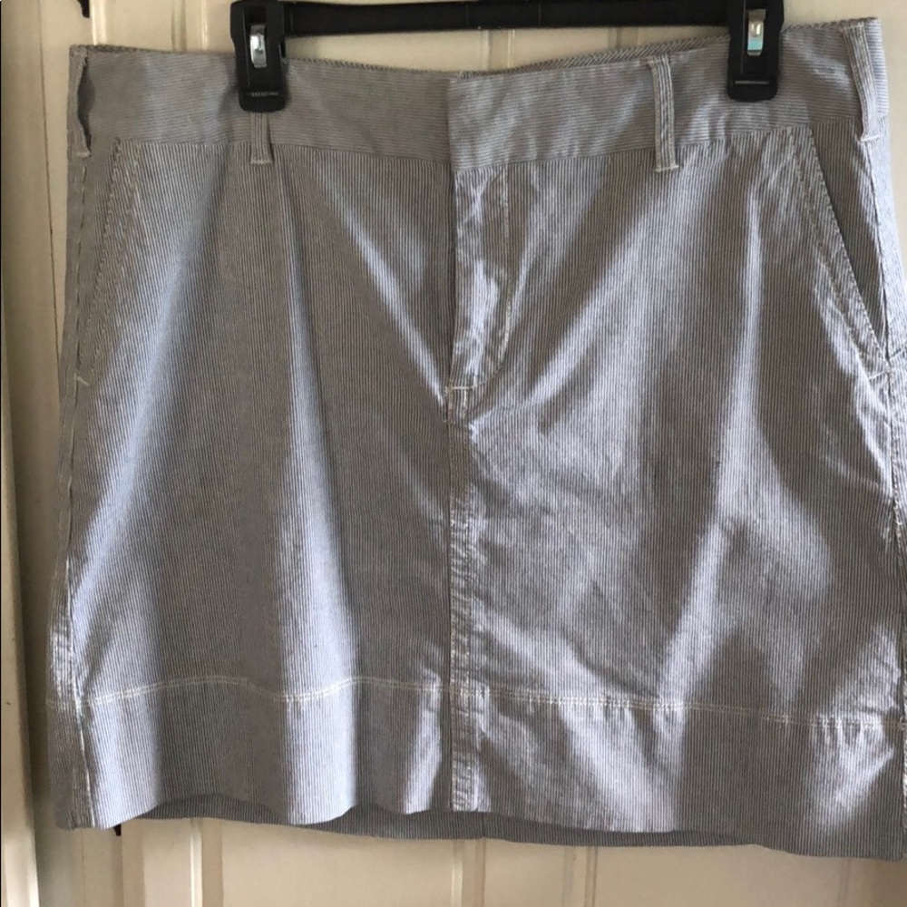 NWOT. Blue and white denim skirt Size 14